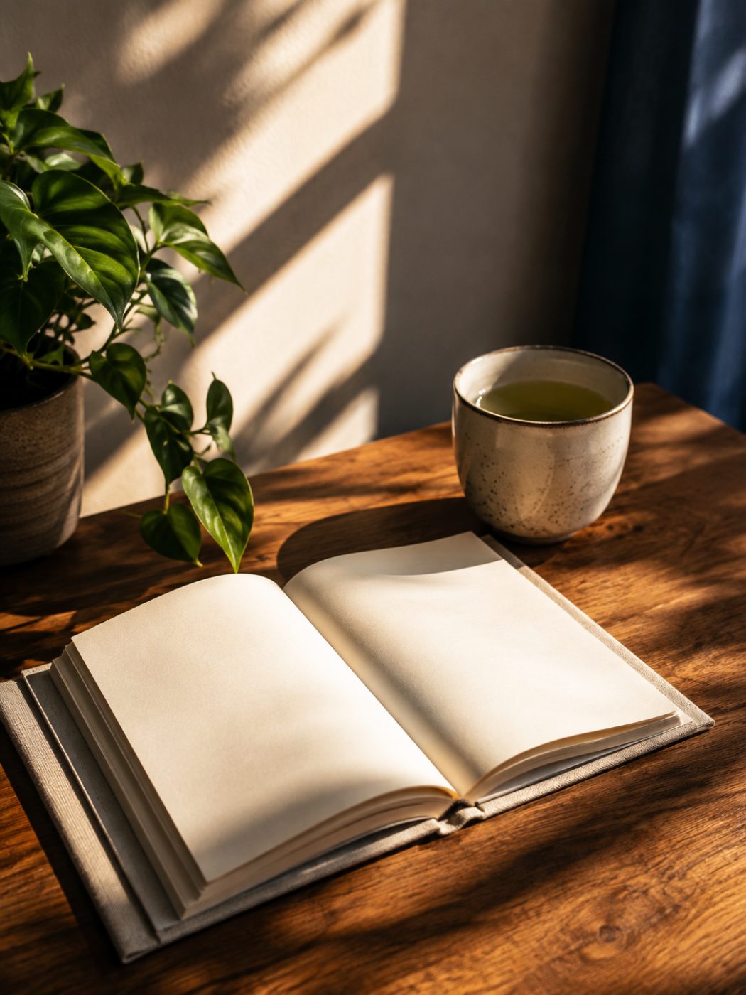 A calm reset morning, tea and a journal