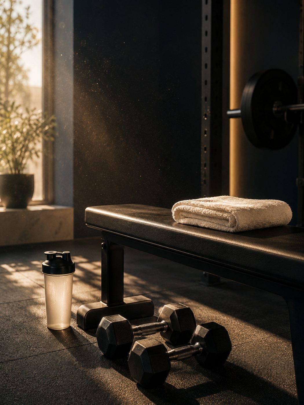 The home gym after a hard session